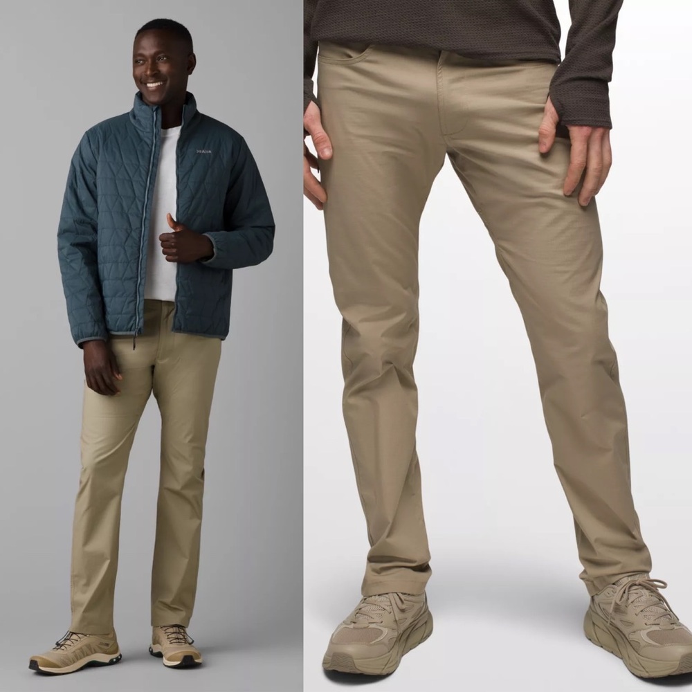 Prana Double Peak Slim Pant Size 32x30 Color Sandbar Hiking Camping Pants